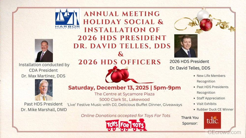 Annual Meeting Installation, Holiday Social