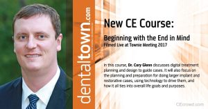 Beginning with the End in Mind... Filmed Live at Townie Meeting by Dr. Cory Glenn